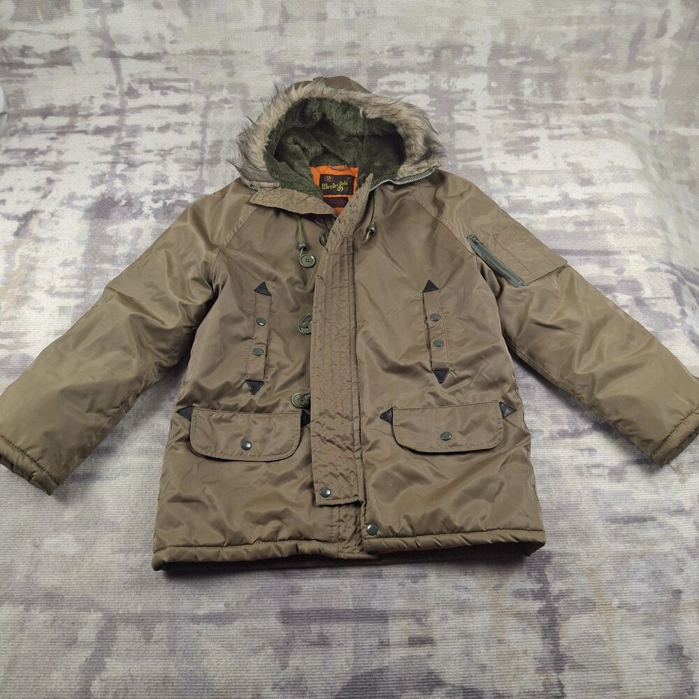 Vintage Westerfield N-3B Snorkel Parka Jacket Small S Green Flight Orange Lining